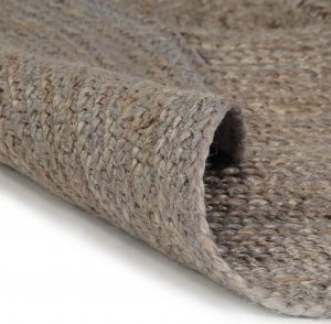 vidaXL vidaXL Ręcznie robiony dywan z juty, okrągły, 240 cm, szary 1