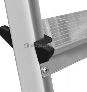 DRABEST Drabina aluminiowa, dwustronna, 8 stopni wytrzymałość: 125-150 kg (wytrzymałość 150 kg) 4