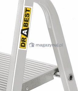 DRABEST Drabina aluminiowa, 8 stopni wytrzymałość: 125-150 kg (wytrzymałość 125 kg) 2