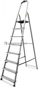 DRABEST Drabina aluminiowa, 8 stopni wytrzymałość: 125-150 kg (wytrzymałość 125 kg) 4