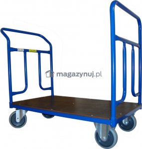 WiZ Wózek platformowy dwuburtowy, platforma z blachy. Wym. 1000x700mm (Ładowność: 400kg) 2