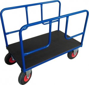 WiZ Wózek platformowy dwuburtowy z poręczami na dłuższym boku. Wym. 1000x600mm (Ładowność: 250kg) 1