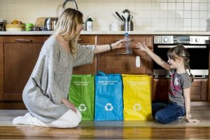 Kosz na śmieci Kemer do segregacji niebieski 9