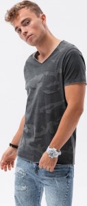 Ombre T-shirt męski bawełniany - szary-camo S1616 S 1