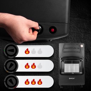 Maltec Piecyk Gazowy na Butlę GAS-5000Wt Składany Promiennik 7