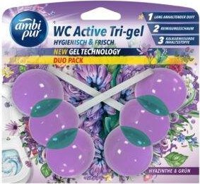 Ambi Pur Ambi Pur TRI GEL ACTIVE Kulki WC 2x45g HYACINTHUS&GREEN 1