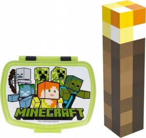 Pyramid BIDON POCHODNIA + ŚNIADANIÓWKA MINECRAFT CREEPER 1