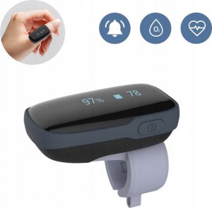 Pulsoksymetr Wellue Monitor snu, oddechu. Pulsoksymetr. Alarm. App OxyLink 3