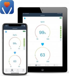 Pulsoksymetr Wellue Monitor snu, oddechu. Pulsoksymetr. Alarm. App OxyLink 4