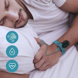 Pulsoksymetr Wellue PULSOKSYMETR NA NOC. Bezdech Wibracja Aplikacja SleepU 5