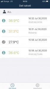 Termometr Wellue bezdotykowy na podczerwień z bluetooth 7