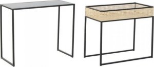 DKD Home Decor Komplet 2 Stolików DKD Home Decor Metal Rattan (60 x 30 x 50 cm) 1