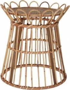 DKD Home Decor Stolik DKD Home Decor Szkło Brązowy Rattan Tropikalny (42 x 42 x 45 cm) 1