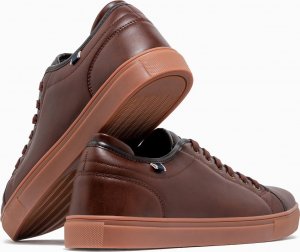 Ombre Buty męskie sneakersy - brązowe T419 41 5