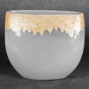 Eurofirany SZKLANY WAZON DEKORACYJNY IRIS (02) 28X11X25 CM SREBRNY 2