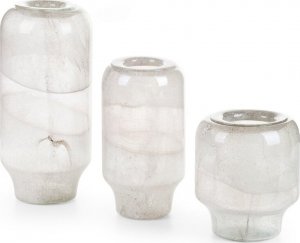 Eurofirany SZKLANY WAZON DEKORACYJNY LANA (FI) 19X22 CM KREMOWY 2