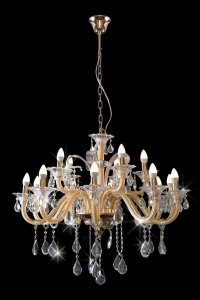 Lampa wisząca Eurofirany LAMPA GLITTER (2) (FI) 95X70-134 CM ZŁOTY 2