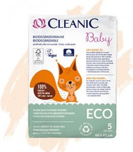Cleanic Cleanic Baby Eco Podkłady jednorazowe dla niemowląt - biodegradowalne 1op.-5szt 1