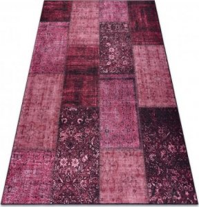 Dywany Łuszczów Dywan ANTIKA 127 tek, nowoczesny patchwork, grecki do prania - róż, 160x220 cm 1