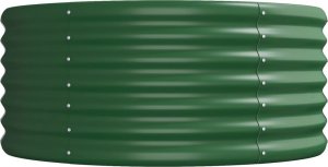 vidaXL Donica ogrodowa, malowana proszkowo stal, 224x80x36 cm, zielona 4