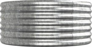 vidaXL Donica ogrodowa, malowana proszkowo stal, 440x80x36 cm, srebrna 4