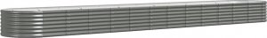 vidaXL Donica ogrodowa, malowana proszkowo stal, 512x80x36 cm, szara 2