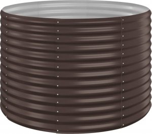 vidaXL Donica ogrodowa, malowana proszkowo stal, 100x100x68 cm, brąz 2