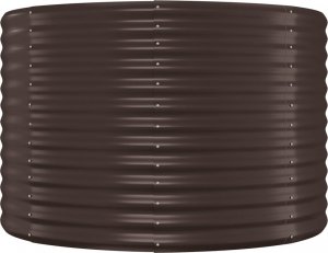 vidaXL Donica ogrodowa, malowana proszkowo stal, 100x100x68 cm, brąz 3