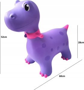 BestHurt SKOCZEK GUMOWY DO SKAKANIA DINOZAUR DUŻY 60CM 5