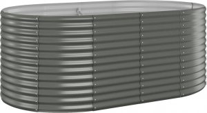 vidaXL Donica ogrodowa, malowana proszkowo stal, 175x100x68 cm, szara 2