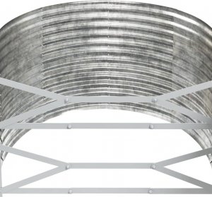 vidaXL Donica ogrodowa, malowana proszkowo stal, 249x100x68 cm srebrna 5