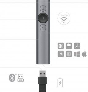 Logitech Spotlight Presentation Remote Szary (910-004861) 6