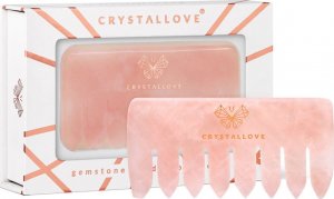 Crystallove Crystallove Grzebień z Kwarcu Różowego do masażu skóry głowy 1