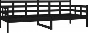 vidaXL vidaXL Łóżko dzienne, czarne, lite drewno sosnowe, 80x200 cm 7