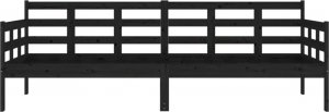 vidaXL vidaXL Łóżko dzienne, czarne, lite drewno sosnowe, 80x200 cm 8