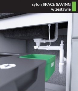 Zlewozmywak Kuchinox Zlewozmywak Granitowy + Bateria + Syfon + Preparat SHIRE 11