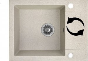 Zlewozmywak Kuchinox Zlewozmywak Granitowy + Bateria + Syfon + Preparat SHIRE 3