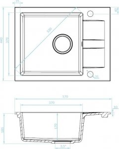 Zlewozmywak Kuchinox Zlewozmywak Granitowy + Bateria + Syfon + Preparat SHIRE 4