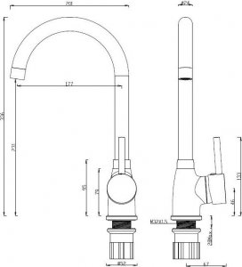 Zlewozmywak Kuchinox Zlewozmywak Granitowy + Bateria + Syfon + Preparat SHIRE 7