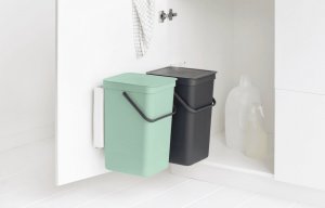 Kosz na śmieci Brabantia Kosz szafkowy Sort&Go 2x16l Jade Green/ Grey 214462 5