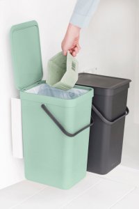 Kosz na śmieci Brabantia Kosz szafkowy Sort&Go 2x16l Jade Green/ Grey 214462 7