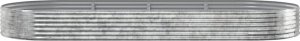 vidaXL Donica ogrodowa, malowana proszkowo stal, 373x140x36 cm srebrna 3