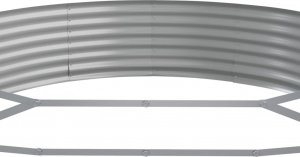 vidaXL Donica ogrodowa, malowana proszkowo stal, 373x140x36 cm srebrna 5