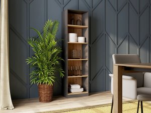 Topeshop REGAŁ R50 KSIĄŻKI SEGREGATORY BIURO ANTRACYT DĄB ARTISAN 4