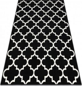 Dywany Łuszczów Dywan BCF Morad TRELIS koniczyna marokańska - czarny, 80x150 cm 1