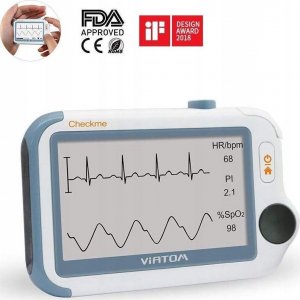 Viatom Monitor zdrowia lekarski: EKG Holter Pulsoksymetr Termometr Checkme PRO 9