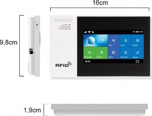 Huxgo Bezprzewodowy alarm 4G LTE GSM + WiFi - HXA007 R9 + syrena bezprzewodowa 120 db kompatybilny z aplikacją TUYA SMART 5
