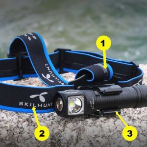 Latarka czołowa Latarka czołowa SKILHUNT LED H04 RC XM-L2 U4 1200L 15