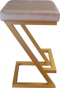Atos Hoker krzesło barowe ZETA LOFT METAL podstawa złota 1