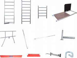 Krause RUSZTOWANIE ROBOCZE ALUMINIOWE 1,50m x 0,60m KOMPLETNE RUSZTOWANIE CLIMTEC KRAUSE 2